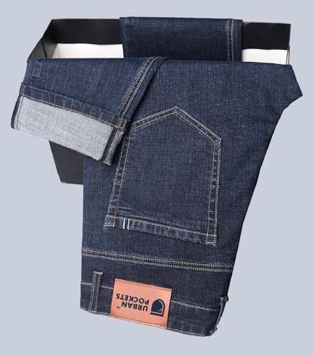 Image of URBAN POCKETS Jeans for Men | Denim Pants with Straight Fit & Formal Look (Regular-U08-U09)