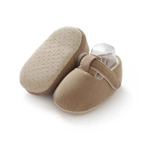 Baby Booties Newborn Baby Shoes Infant Warm Slippers Non-Skid Warm Corduroy Ankle Boots for Boy Girl Shower Gifts