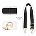 Hamdecro Wide Purse Strap Replacement Crossbody Shoulder Bag, Universal Adjustable Straps for Bags, Gold Buckle - Black