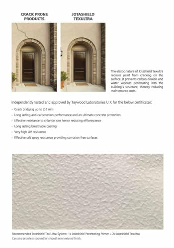 Image of Jotun Jotashield Tex Ultra Premium Acrylic Tile Paint for Long-Lasting, High-Sheen Roof Protection - 20L (White)