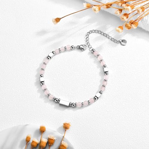 Image of Easter Basket Stuffers for Teens Girls Gifts Trendy Stuff, Tiny Beaded Bracelets Easter Gifts Birthday Graduation Jewelry Gifts for Teenage Girls Daughter Granddaughter Niece, Small, Pink