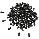 BESTYASH 100pcs Black Plastic Drawstring Lanyard Stoppers with Bell Rope Buckles, Removable Cord Lock