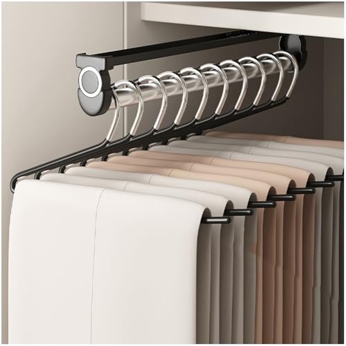 Barre télescopique de placard réglable et cintre gain de place - 2