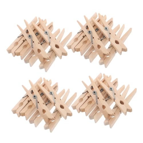 EXCEART 150個 多機能木製洗濯バサミ 風に強いシンプル設計 衣類固定クリップ 小型ミニ 写真やクラフト用にも