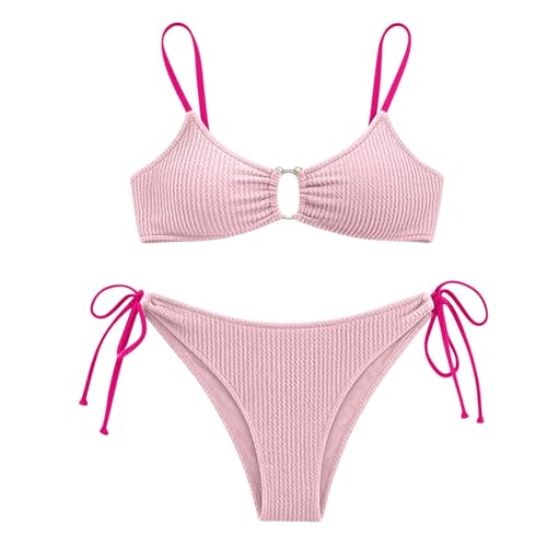 Bikini Grande Taille Ventre Plat Bas Taille Haute Imprimé Floral Doux - 3