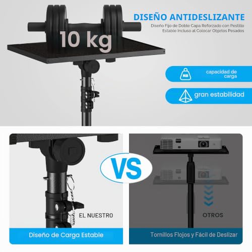 Trípode para proyector estable de altura ajustable que ahorra espacio 3