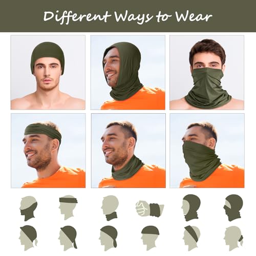 Image of Geyoga 6 /9 Pcs Summer UV Protection Cooling Neck Gaiter Scarf Face Clothing Neck Gaiter Mask Sunscreen Breathable Bandana