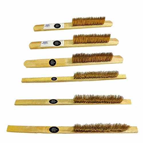 Achalnath Tools Soft Brass Brushes with Wooden Handle (Cleaning Brush
