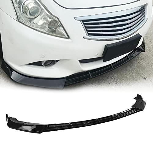 Spoiler Lip Avant Noir Brillant pour Infiniti G37 Berline 2010-2013