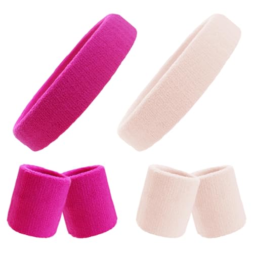 Image of v28 Neon Leg Warmers Set for women Headband Sweatbands Wristbands 80s 90s Pink Running Fanny 80's Plus Size Costumes Pack