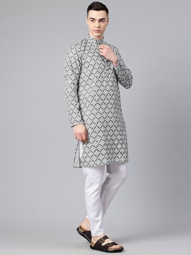 Image of Luxrio Kurta Set for Men Cotton Blend Kurta with Pyjama Set Ethnic Set