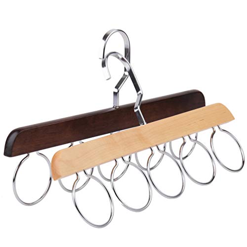 Cabilock Cachecol de madeira armário espaço economizador organizador pendurar Pashminas Shawls ties