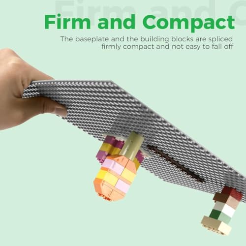 Image of Classic Baseplates Building Plates-10 inch x 10 inch Building Boards,100% Compatible with All Major Brands and Activity Table, Creative Platforms Mats for Toy Bricks (Gray-16, 16 Pack)