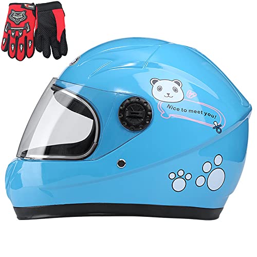 Cuffie per Bambini, Casco da Moto per Bambini, caschi da Motocicletta, Moto mobilette Ragazzi Ragazze Bambini, 3 Colori del Designer Creato per Scelta,Nero