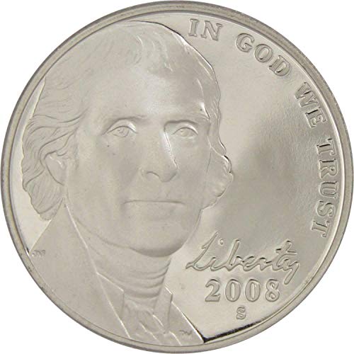 2008 S Jefferson Nickel 5 Cent Piece Choice Proof 5c US Coin Collectible