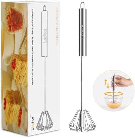 Upgraded Stainless Steel Semi-Automatic Whisk - Easy to Use Whizz...