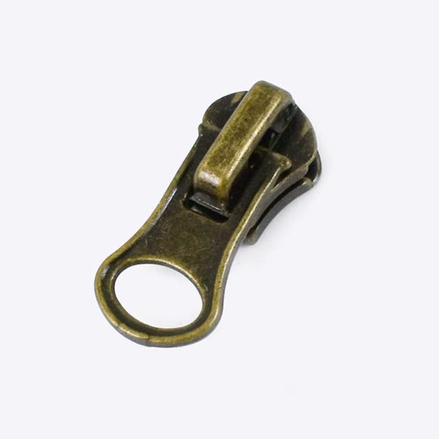 Tirador de cremallera de repuesto, Deslizador de cremallera de repuesto, 5 piezas, n.° 70, kit de reparación instantánea de cabezal de cremallera(Bronze No5)
