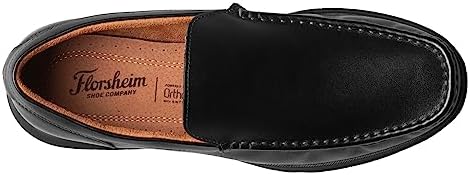 Florsheim Montigo Moc Toe Venetian Loafer Black Smooth Leather/Black Sole 13 M (D) | Image 6