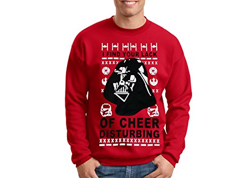 Star Wars Ugly Christmas Sweater Darth Vader Red I Find Your Lack Of Cheer Disturbing (XXXL)