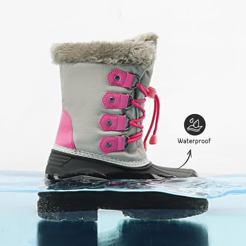 DREAM PAIRS Boys & Girls Waterproof Winter Snow Boots for Little Kid/Big Kid2