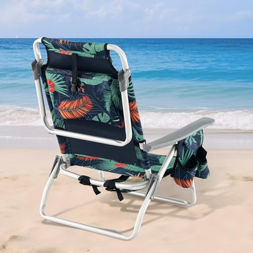 Image of Tangkula Set of 4 Backpack Beach Chair for Camping Beach Picnic