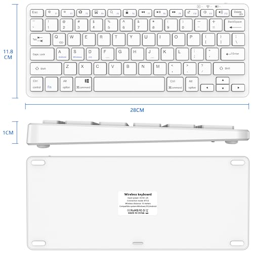 aMZCaSE Bluetooth Keyboard for iPad & Tablets, Wireless, Compatible with iPad 10.2''/9.7'', iPad Pro 11''/12.9'', Windows - Image 3