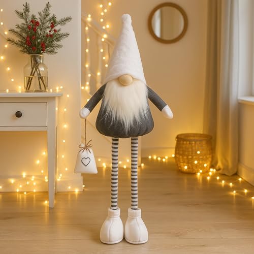 KAMACA XL Deko-Wichtel mit Teleskop-Beinen bis zu 125 cm großer...