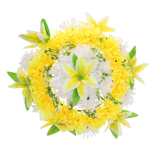 PRETYZOOM Flores Artificiales De Sacrificio Guirnalda De Cementerio para Tumbas Guirnalda De Luto Falsa para Decoración Funeraria