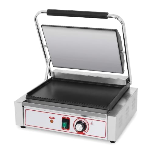 Commercial Panini Grill Flat Press Sandwich Maker Industrial Panini Machine Single Grill Big (Standard Panini Press Grill)