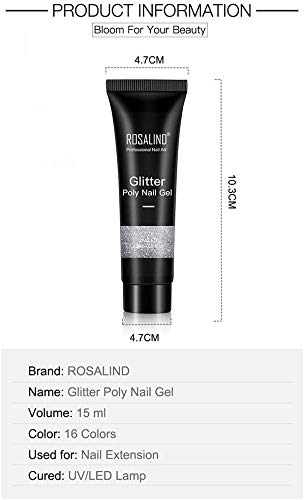 Nagelverlängerung Kit für Nägel, 15ml Gel Nägel Nagelverlängerung, 13 Farben Poly Nagel Gel Kit Glitzer Polygel… – Bild 6
