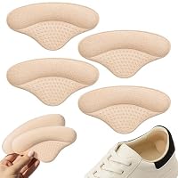 DANNEN Heel Grips 4 Pcs, Heel Cushion Pads for Loose Shoes-Anti-Slip Heel Protectors, Soft Heel Pads & Shoe Inserts for Ladies’ Shoes – Prevent Rubbing, Blisters & Heel Slipping (Skin)