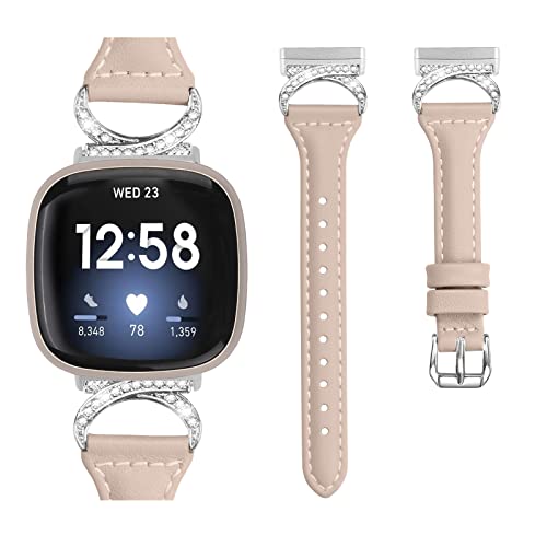 Gimuk Leather Strap Compatible with Fitbit Versa 4/Sense 2 - Image 2