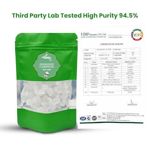 Image of Bhimseni Camphor 100g | High Purity 100% Kapur | Lab Tested | Pooja, Hawan, Aarti, Meditation & Aromatherapy | Electric Camphor Diffuser & Dhoop Burner Use
