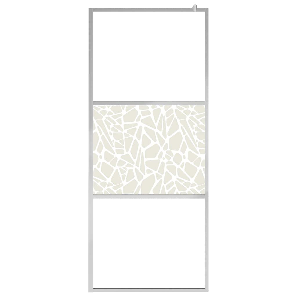 Mampara Ducha con Estante Vidrio ESG y Aluminio Cromo 90x195 cm, Mampara Bañera, Mampara Baño Ducha, Cabina De Ducha, Mampara Baño - 3185498
