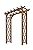 Vita Heartwood Cedar Wood Arbor, 55 inch x 88 inch, FSC, Golden Brown, Opening Width 51 inches, Garden Décor Shade Arch, VA68897