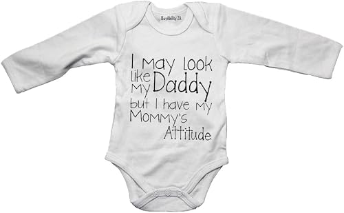 I May Look Like My Daddy - Baby Grow 12-18 months White Long Sleeve