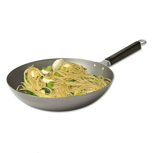 Joyce Chen 22-0050, Pro Chef Peking Pan Uncoated Carbon Steel, 12-Inch - Thumbnail 3