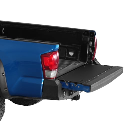 Image of Hooke Road Tacoma Flat Tailgate Cover Panel Table Plate Pad for 2005-2023 Toyota Tacoma 2nd 3rd Gen, Tail Gate Camping Cutting Board - Black