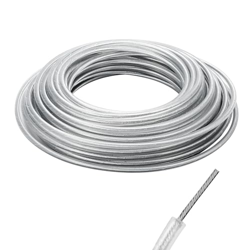 fifibang Hilo para Cortabordes Desbrozadora 2.4mm×50M, Línea de Corte de Metal Línea de Corte, Hilo de Recortador para Cortadora de Césped Cortador de Cepillo（2.4mm×50M）