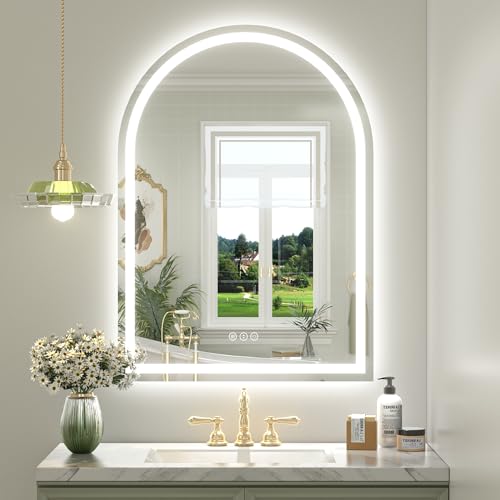 Image of 30x42 Inch Arched LED Bathroom Mirror