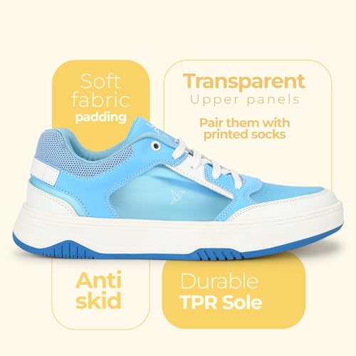 Image of YOHO Firefly Sneakers for Women | Trendy Transparent Casual Shoes | Dual-Colour Anti-Skid Sole
