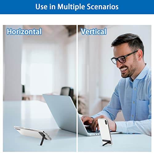 TIESOME Soporte Ultrafino para Teléfono Móvil, Paquete de 2 Soporte Invisible Ajustable para Colocación Horizontal Vertical Funda para Teléfono Soporte Metálico Compatible con Cualquier Teléfono Móvil - Imagen 4