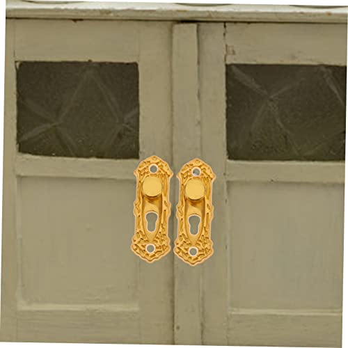 VICASKY 1 Conjunto fechadura da porta da casa de bonecas decoração de móveis acessórios para mini ca