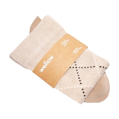 Image of Wellow Knee High Compression Socks for Men & Women - Made with Viscose from Bamboo, Swelling & Pregnancy Support