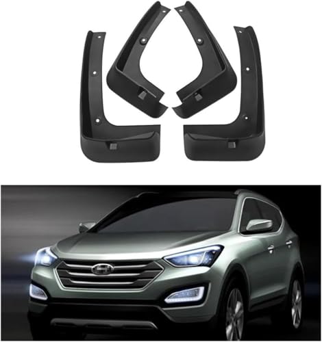 Guardabarros coche Hyundai Santa Fe 2013-2018 deflectores plásticos ABS contra barro