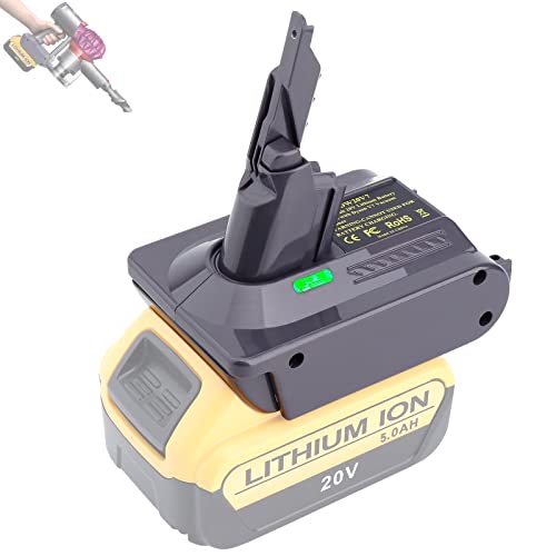 Biswaye V7 Battery Adapter Compatible With Dewalt 20V 60V Battery To Replacement For V7 Battery Sv11 V7 Animal V7 Motorhead Absolute Trigger Fluffy Allergy Hepa Cordless Vacuum Battery #TOP15