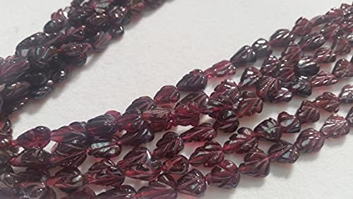 Garnet Pear Carving pierres de grenat pour créer vos colliers bohèmes d'été