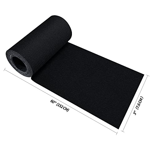 Image of KING MOUNTAIN 100% Cotton Fabric Iron-on Repair Patch, Inside&Outside Clothes Repair Patch, 3 inchx60 inch with Backing Glue Repair Decorative Patch kit (Black)