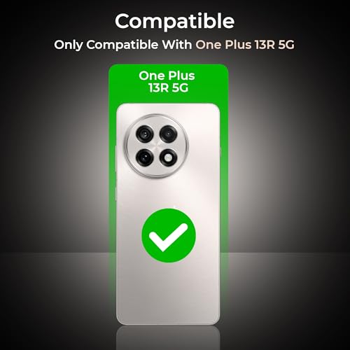 Image of A rtistque Clear Hard Transparent Acrylic Armor Anti-Drop Shockproof TPU Edge Back Cover Case for OnePlus 13R 5G - Black