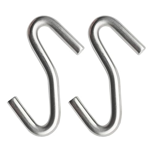 Aucuqu 2 Packs Offset Hooks for Swing & Hammock Stand 3.4 Inch x 1.5 Inch |201 Stainless Steel| 500 Lbs Max